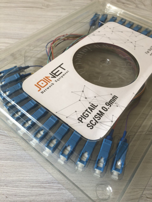 پیگتیل فیبر نوری 12 رنگ  SC-UPC SM 1.5m-12 Cores کد G657 